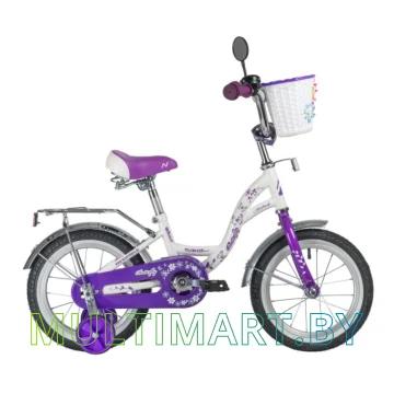 Детский велосипед Novatrack Butterfly 147BUTTERFLY.WVL20 (белый/фиолетовый, 2020)